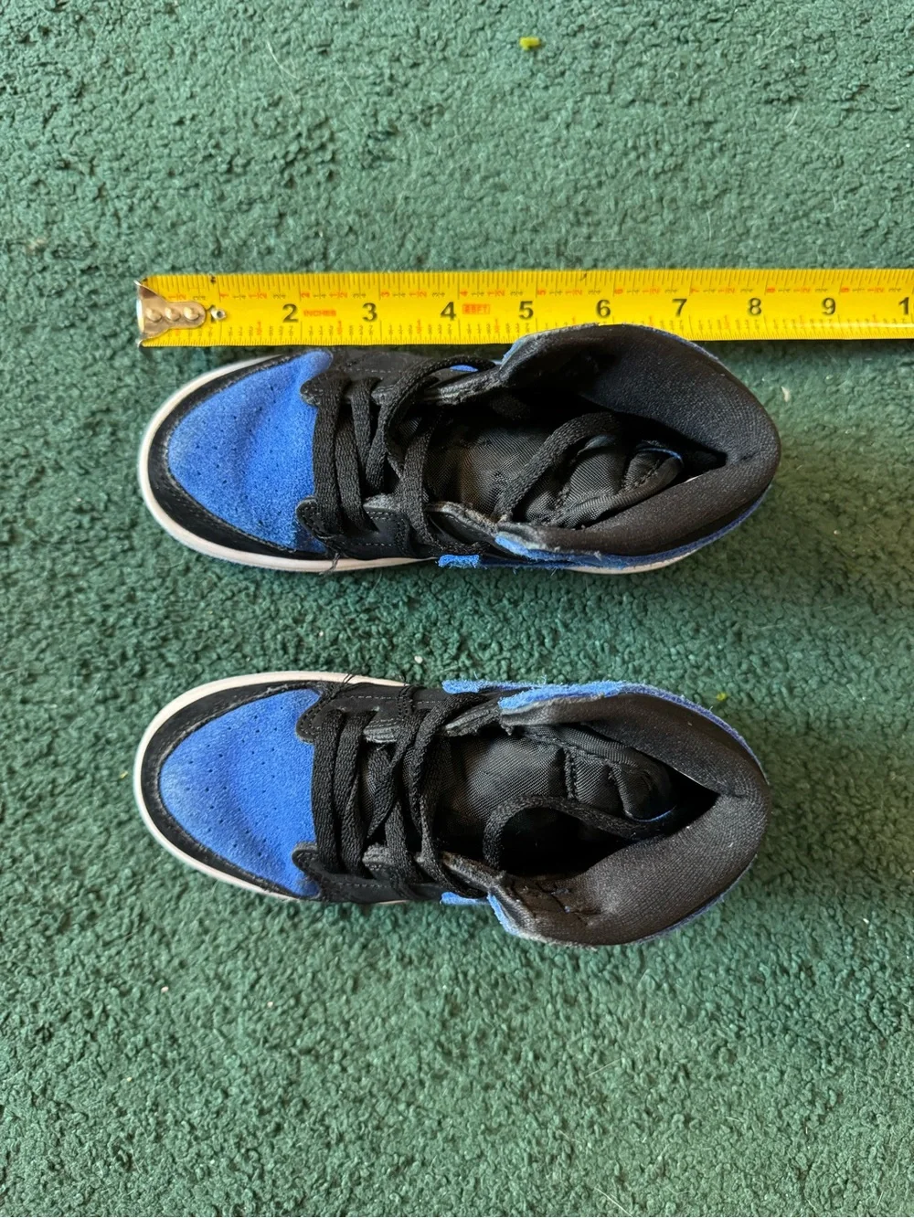 Nike Air Jordan Kids Blue and Black High-Top Sneakers size 10C